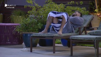 Em noite de nova formação de Roça, Diego Grossi fica pensativo