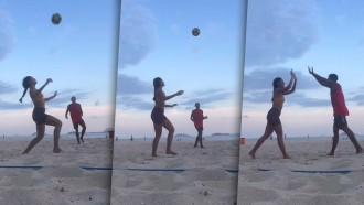 Após Carnaval, Alane Dias, do BBB 24, volta ao futevôlei na praia: 'Saudade'