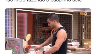 Arthur Aguiar quebra dieta no BBB 22 e diverte a internet