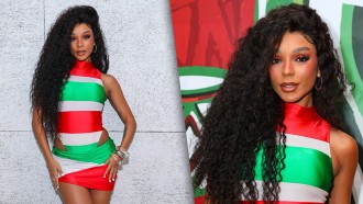 Brunna Gonçalves marca presença em ensaio na Grande Rio