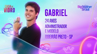 Gabriel é participante da Casa de Vidro do BBB 23