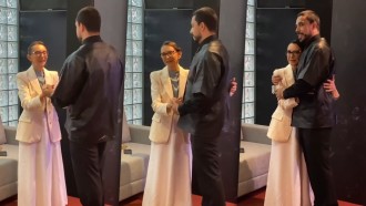 Maike encontra com mãe de Renata após o BBB 25