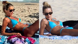 Gente como a gente, Yasmin Brunet repete look em dia de praia no Rio