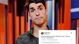 Saudades BBB - Felipe Prior faz pedido inesperado a Boninho