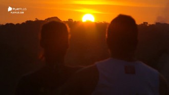 Peões contemplam pôr do sol: 'Cena que nunca mais vamos esquecer'