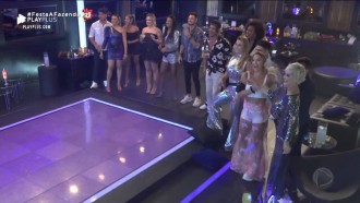 Peões se divertem ao assistir retrospectiva da Fazenda