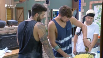 Viny Vieira 'narra' Guilherme Leão preparando almoço dos peões