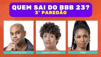 Votação Gshow + Enquete BBB 23: Cezar, Gabriel Mosca ou Tina, quem sai no 3º Paredão? E quem fica?