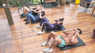 Peões fazem treino coletivo - A Fazenda 12