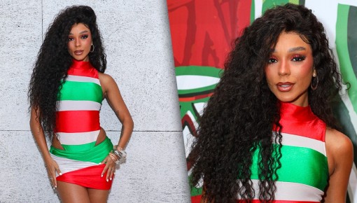 Brunna Gonçalves marca presença em ensaio na Grande Rio