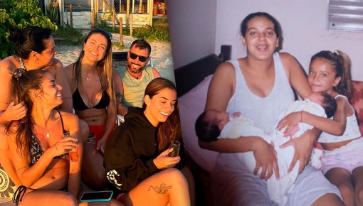 Key Alves e irmã gêmea desejam feliz aniversário para a mãe