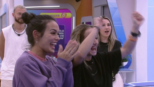 Líderes Bruna Griphao e Larissa comemoram festa em dose dupla no BBB 23