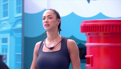 No Queridômetro do BBB 25, Aline envia 'cobra' para Eva e Renata