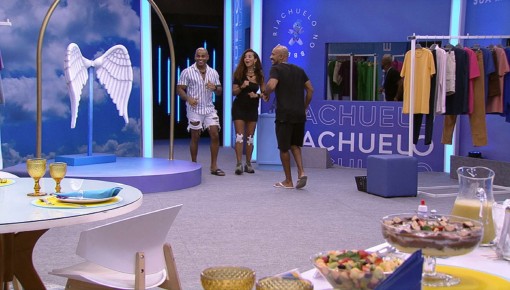 Ricardo leva Cezar e Domitila para Almoço do Anjo no BBB 23
