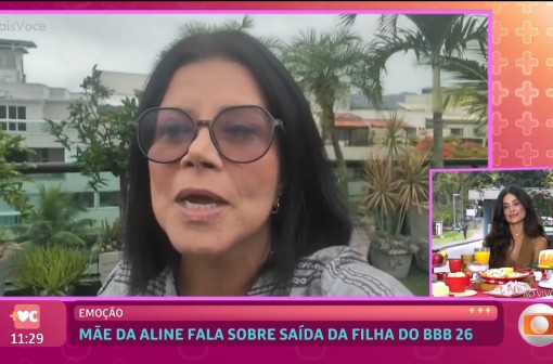 Aline Campos se emociona com mensagem da mãe após deixar o BBB 26: 'Rainha'