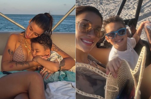 Bianca Andrade se derrete em fotos com o filho no Ano Novo: 'Agarradinha com o amor da minha vida'