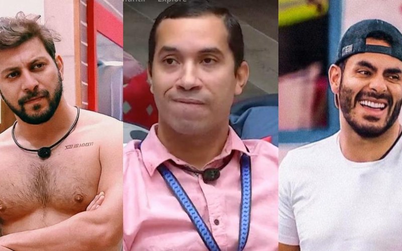 BBB 21 | Gilberto, Caio e Rodolffo formam o paredão desta semana.