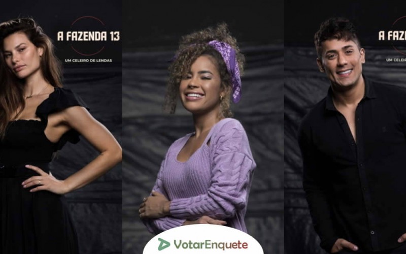 Dayane x Sthe x Tiago: Quem você quer que continue em A Fazenda 13? Vote na enquete
