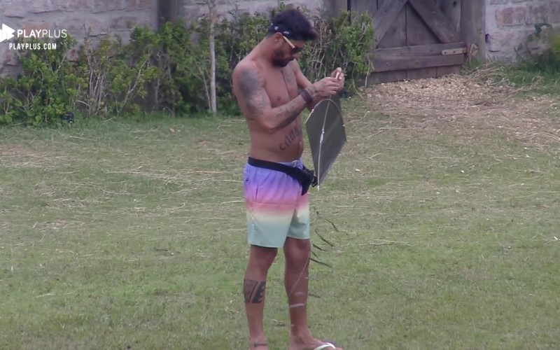 Diego Grossi solta pipa para passar o tempo no confinamento