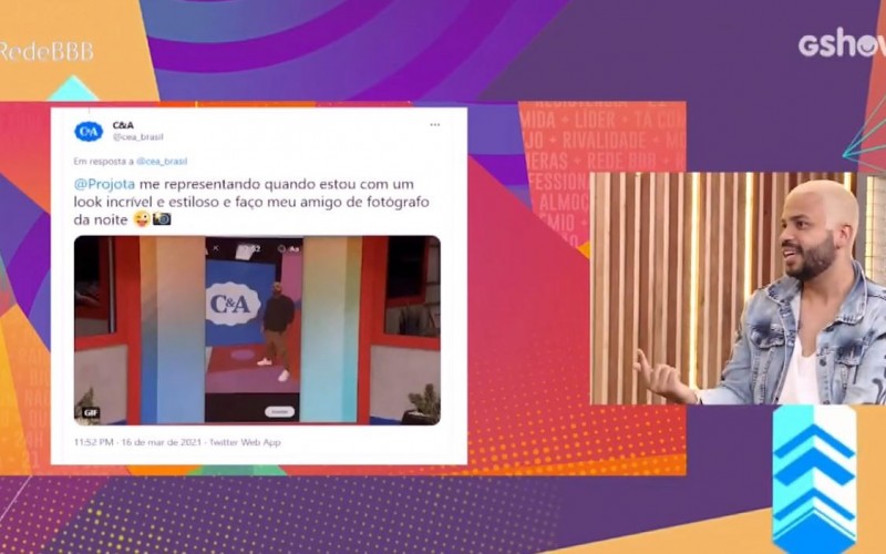 Bate-Papo BBB: Projota comenta looks usados na casa do BBB21