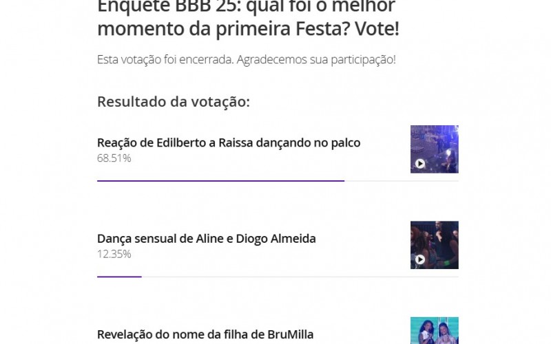 BBB 25: Internautas elegem melhor momento da primeira Festa