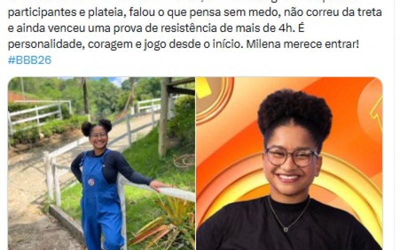 BBB 26: Web celebra escolha dos participantes Pipocas