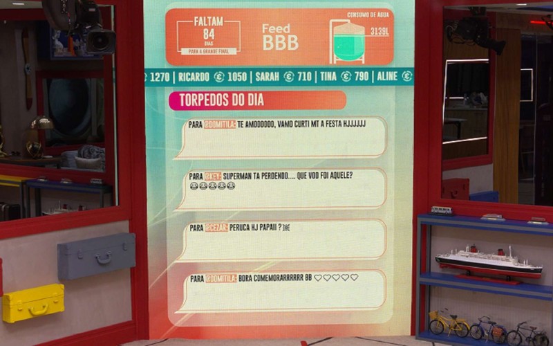 Cezar recebe mensagem de brother com brincadeira sobre peruca