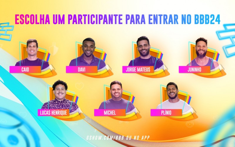 VOTE AGORA: confira os homens que disputam uma vaga no BBB 24