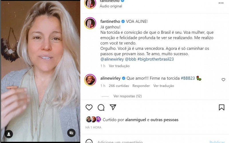 Fantine do Rouge comenta participação de Aline no BBB 23