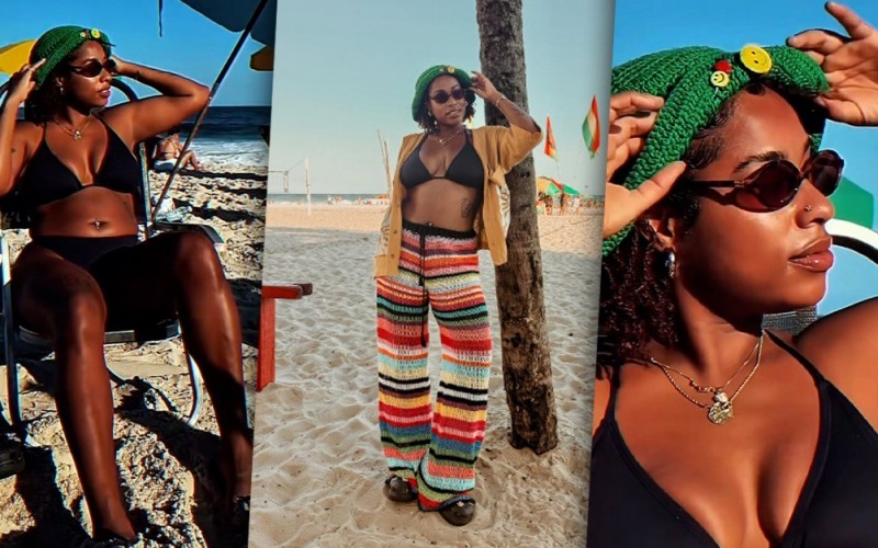 Fora do BBB 25, Thamiris curte dia de praia no Rio Janeiro