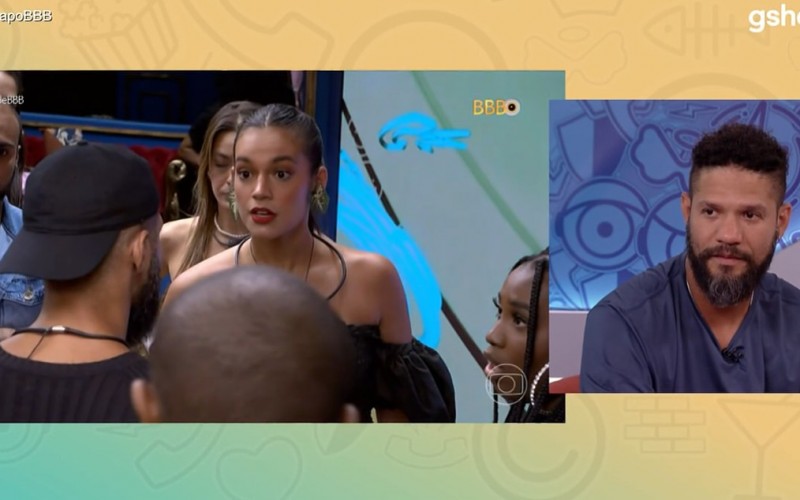 No Bate-Papo BBB, Juninho assiste a briga com Alane e afirma: 
