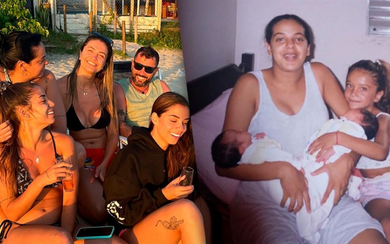 Key Alves e irmã gêmea desejam feliz aniversário para a mãe