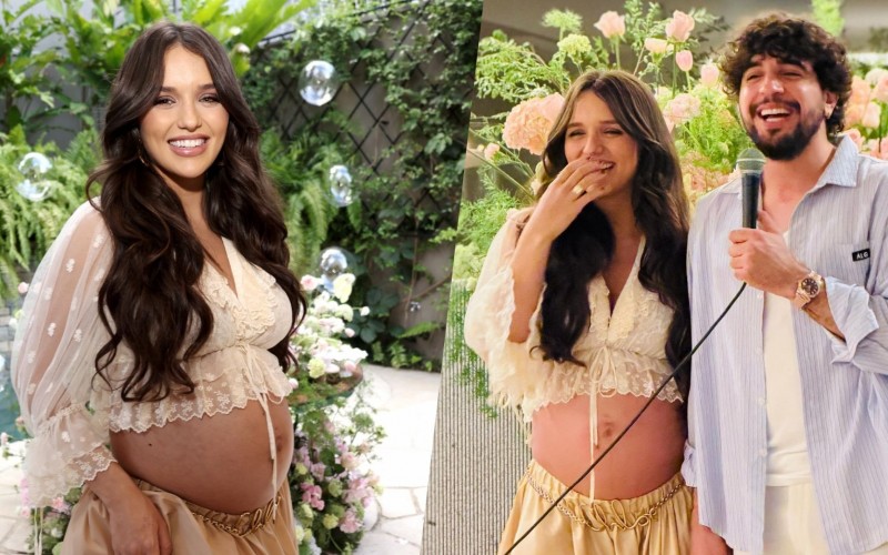 Rafa Kalimann abre álbum de fotos do chá de bebê intimista de Zuza, filha com Nattan