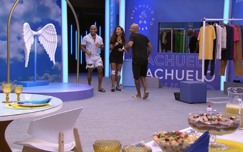 Ricardo leva Cezar e Domitila para Almoço do Anjo no BBB 23