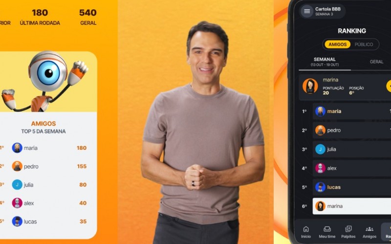 Saiba como encontrar e adicionar amigos no Cartola BBB