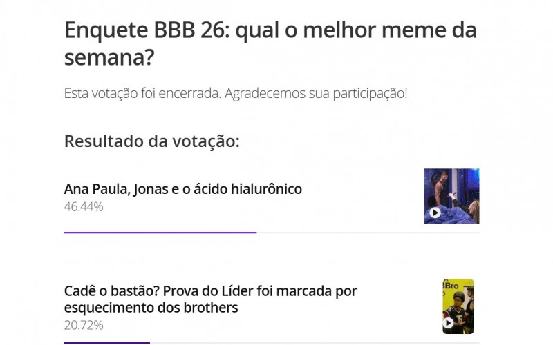 Veja qual foi o meme escolhido da semana no BBB 26