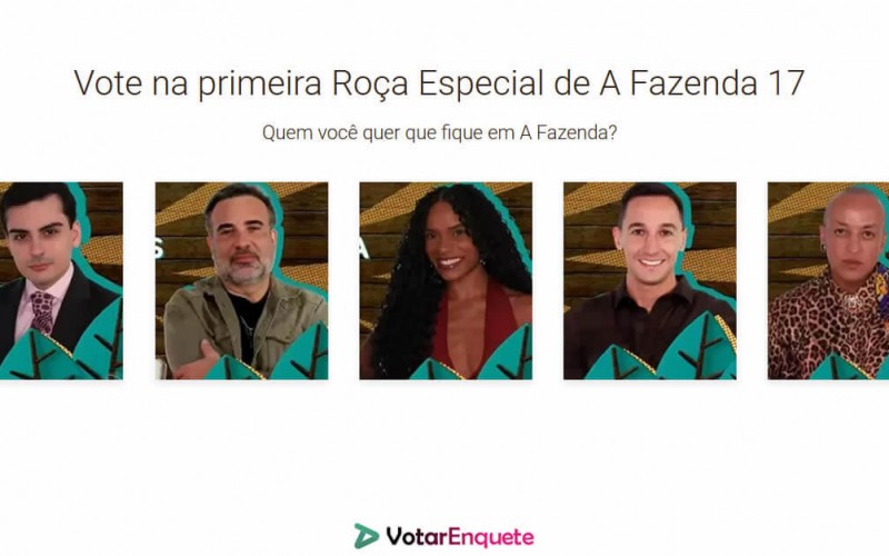 Vote na primeira Roça Especial de A Fazenda 17