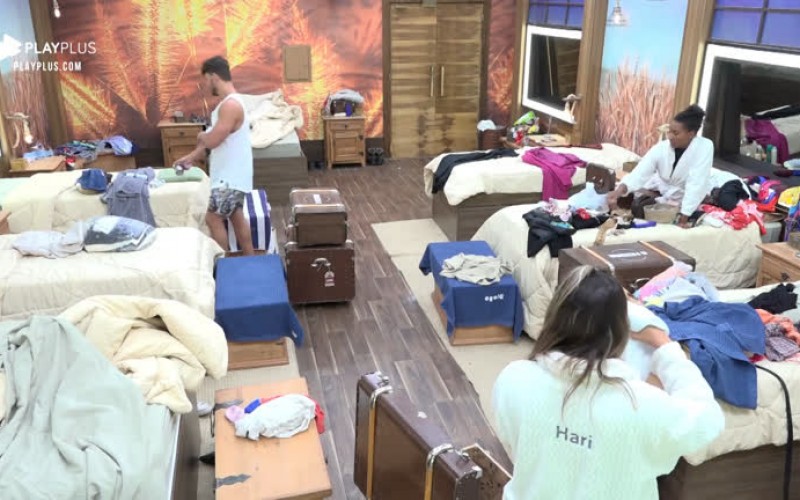 Hari, Lucas, Phavanello e Sabrina arrumam as malas