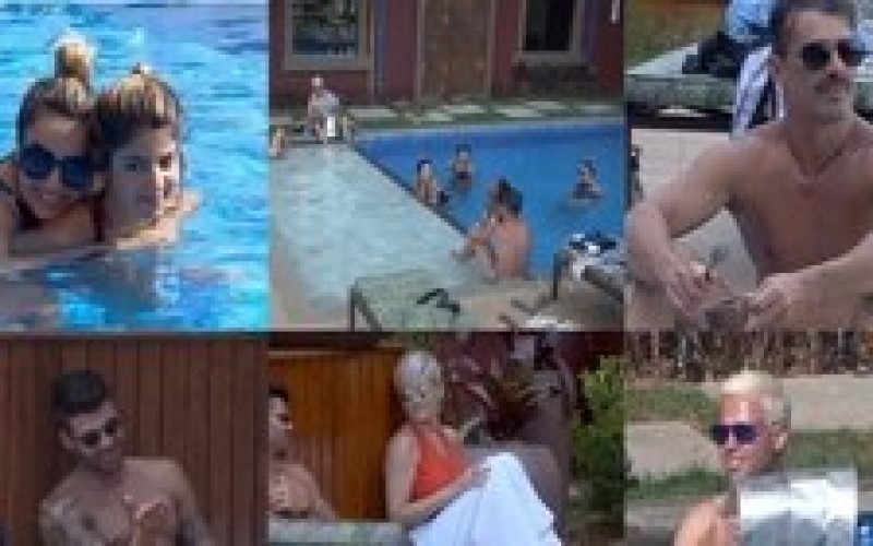 Peões caem na piscina e curtem dia de sol em A Fazenda 11