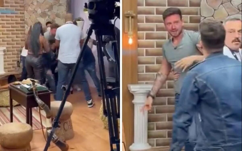 Vini, Lucas e Hadballa trocam socos em gravação da Record e briga acaba em sangue