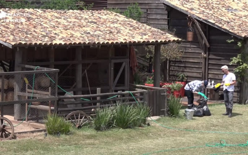 Viny imita Geraldo Luis para dizer que Jorge protege Andrea no jogo