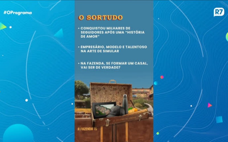 "O Sortudo": modelo e empresário será peão em A Fazenda 15