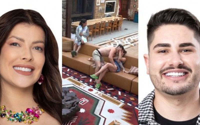 Recaída? Jaque e Lucas se beijam no sofá de A Fazenda