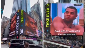 Campeão do BBB 24, Davi ganha homenagem de fãs na Times Square: 'O homem disparou'