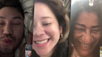 Diego Hypolito faz videochamadas com Arthur Nory, mulher de Guilherme e Delma