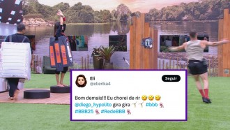 Diego Hypolito 'volta a fita' do Castigo do Monstro, e Internet reage a rodopios: 'Chorei de rir'