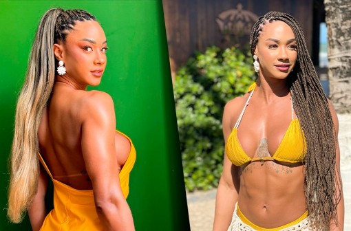 Aline Patriarca, do BBB 25, repagina visual e exibe boa forma de biquíni