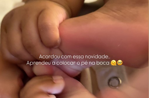 Brunna Gonçalves mostra nova habilidade de Zuri: 'Aprendeu a colocar o pé na boca'