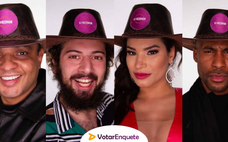 Cartolouco, Raissa, Fernandinho e Rodrigo estão na primeira roça