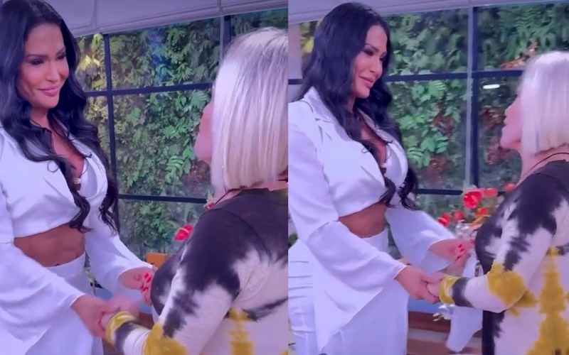 Ana Maria Braga conforta Gracyanne Barbosa após desabafo sobre passar fome